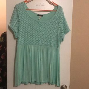 Teal Baby Doll Top